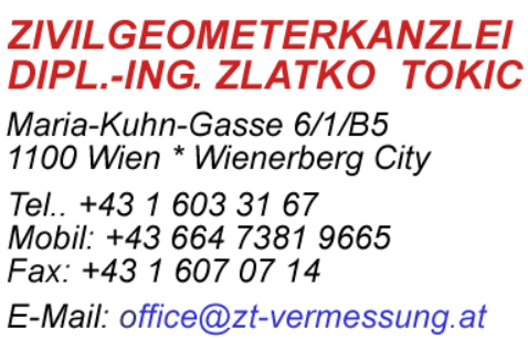Zivilgeometerkanzlei Dipl.-Ing. Zlatko Tokic Partnerlogo