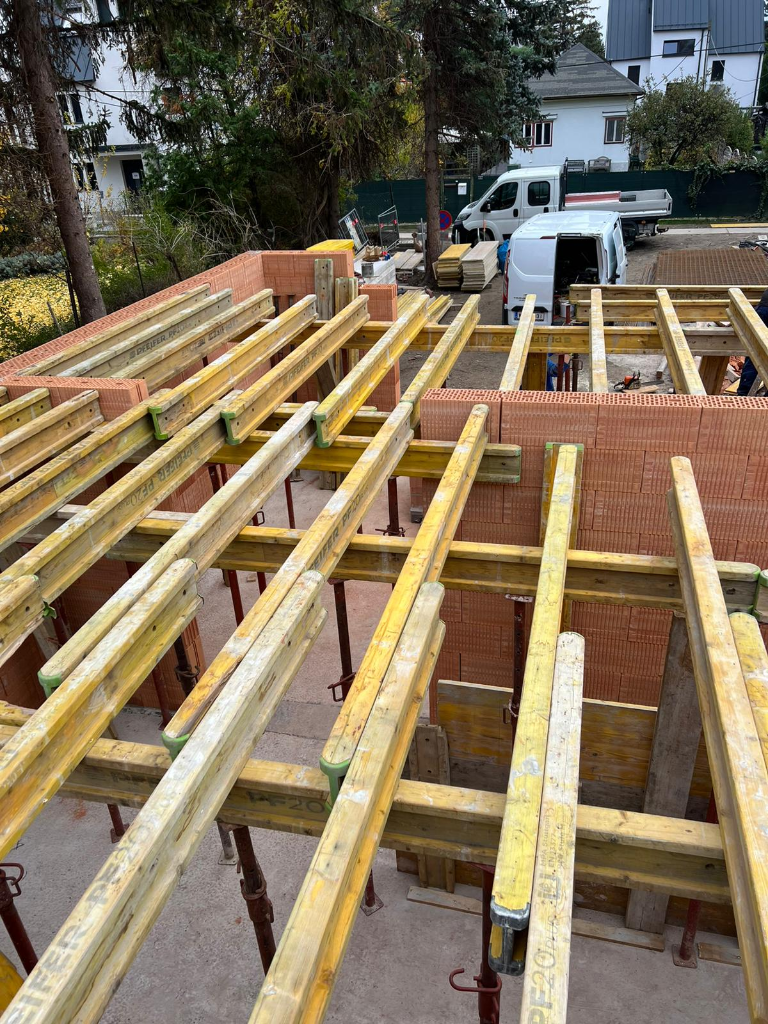 Hausbau Wien 22. Bezirk - Deckenschalung Obergeschoss