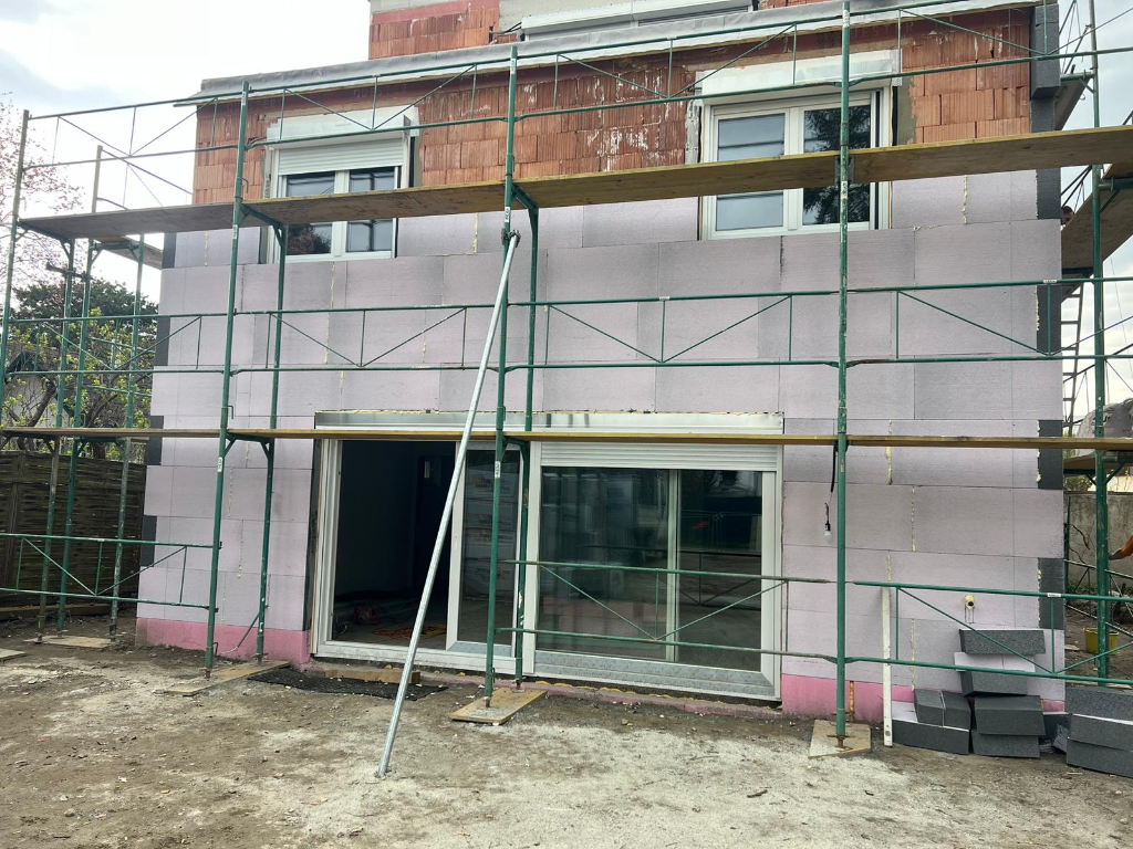 Hausbau Wien 22. Bezirk - Vollwärmeschutz und Fassadendämmung